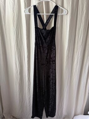 Urban Outfitters Black Crushed Velvet Maxi Dress